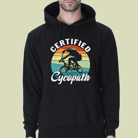"Certified Cycopath" Unisex Premium Hooded Sweatshirt