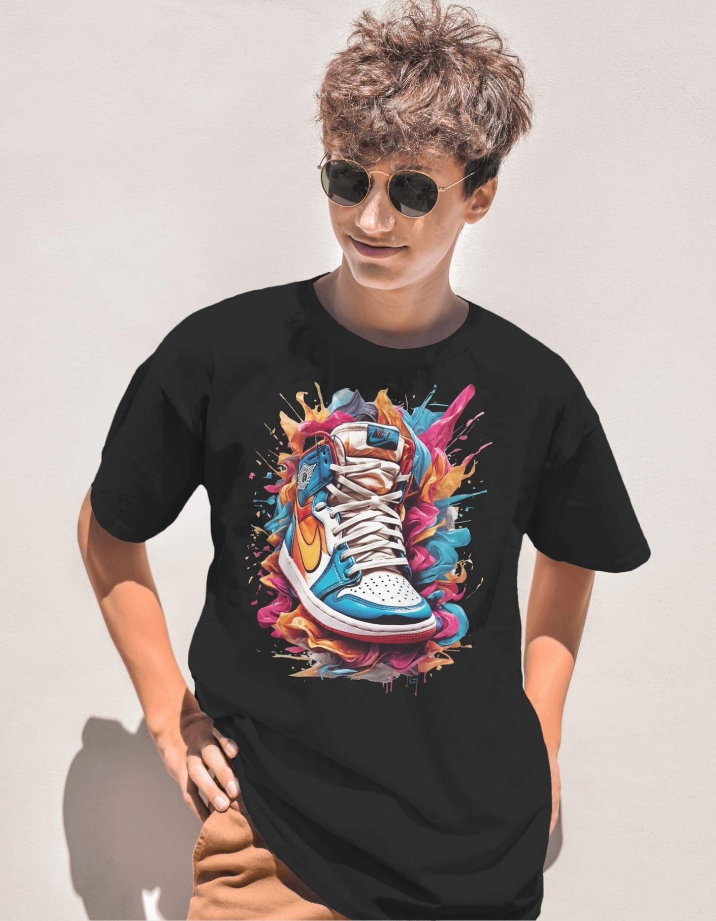 "Iconic Sneaker" Unisex Oversized Premium Cotton T-Shirt.