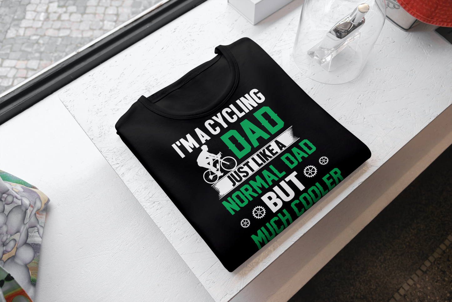 I'm a cycling Dad, Just like a normal dad, but much cooler Biking Dad Funny Men's Mountain Bike Classic T-Shirt.